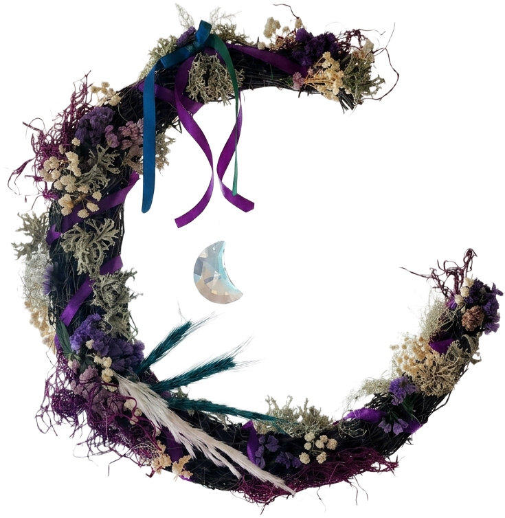 Peacock Crescent Moon